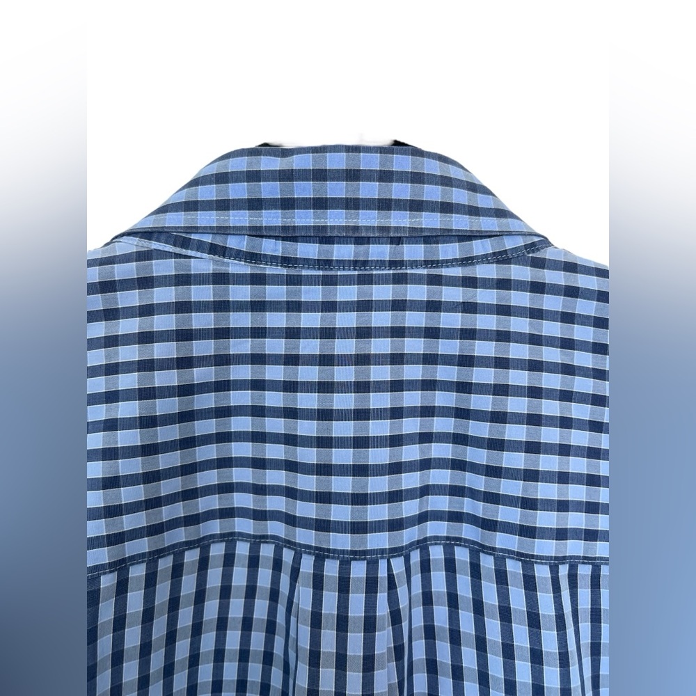 💙 EUC PETER MILLAR Blue Plaid Button Down Shirt | Men’s XL - Picture 5 of 8